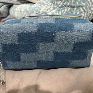 Imoshion Blue Patchwork Cosmetic Bag with charm
